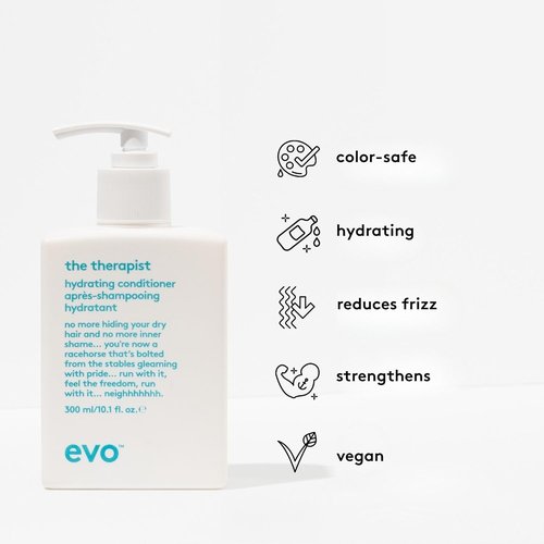 Evo The Therapist Hydrating Conditioner - Hydrates & Strengthens Color-Treated Hair - 8.5 oz