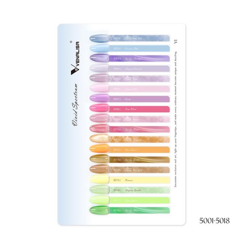 VENALISA V1 Gel Nail Polish Kit of 22 Pcs With Color Display Card Blue Pink Yellow Green Colors Glitter Cat Eye Gel Polish Set Soak Off Salon Nail Art DIY at Home Manicure