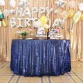 Navy Blue Sequin Tablecloth 108 Inch Round Sparkly Party Cover - Variation of THIS listing