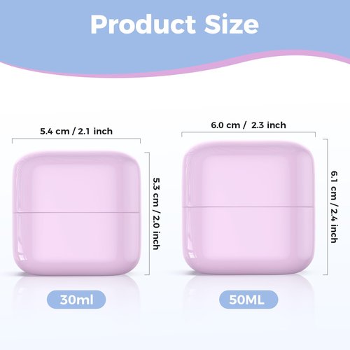 Lhelca TSA Approved 1oz (30ml) Leak-Proof Travel Containers 4 Pack - Containers for Toiletries with 4 Spoons for Toiletries, Cosmetics, Face, Hand & Body Creams - TSA Compliant Travel Essentials