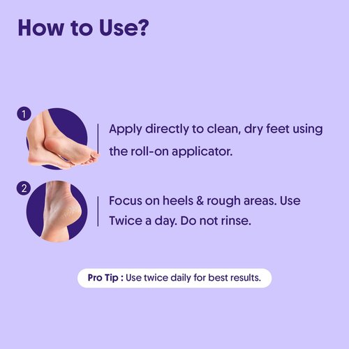 Aravi Organic 20% Urea Foot Roll-On for Dry, Rough & Cracked Feet | 0.5% Salicylic Acid, 5% Lactic Acid, 2% Glycolic Acid & 2% NMF Complex | Smooth & Soft Heels & Reduces Sweat - 1.6 FL Oz / 50ml
