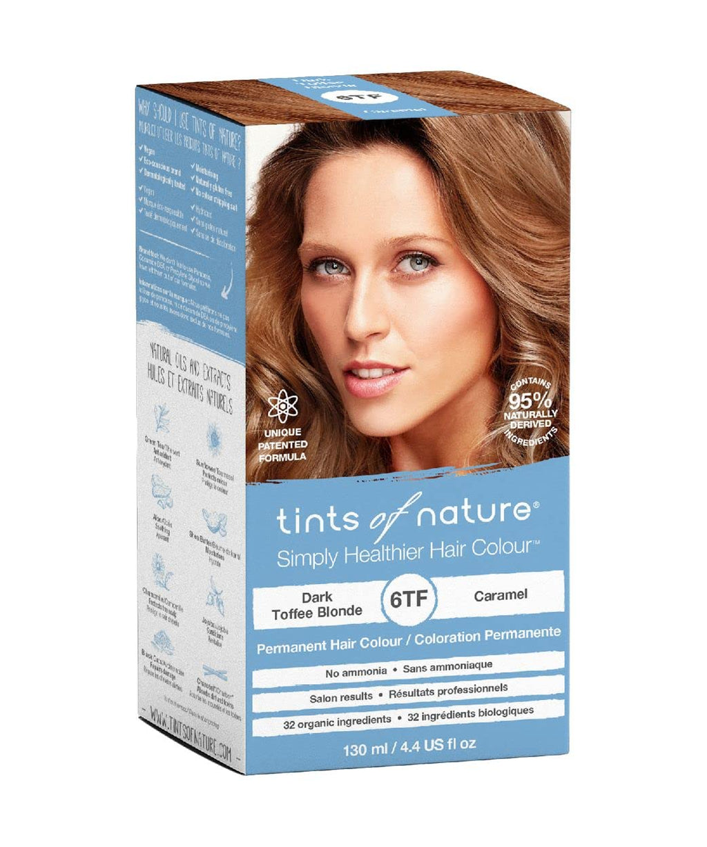 Tints of Nature Dark Toffee Blonde Permanent Hair Dye - Nourishing, Ammonia-Free Formula | 4.4 fl oz