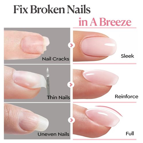 AZUREBEAUTY Builder Gel - 7-in-1 Nude Pink Nail Strengthener | 18ml, Beginner Friendly for DIY Home Salon