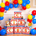 Large Circus Party Decoration Boxes - Carnival Snack Table Props, 12x12 Inches, Set of 6