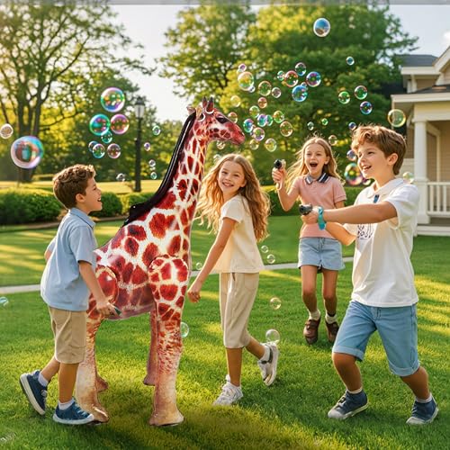 Light Yellow Huge Inflatable Giraffe Animal Balloon for Jungle Birthday Party