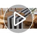 Black & White Striped Table Runner 13x72 Inch - Waterproof Farmhouse Decor - 4 Pack