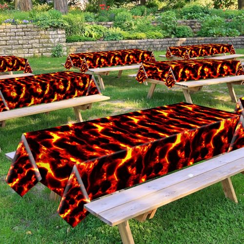 Lava Floor Runner Carpet with Cutter Box for Halloween Party Decor