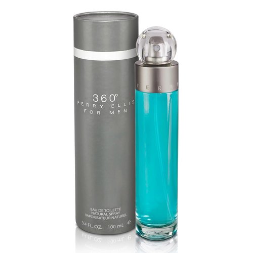 Perry Ellis 360° Eau De Toilette Spray for Men - Long-Lasting Cologne with Bergamot, Juniper & Musk - 3.4 fl oz