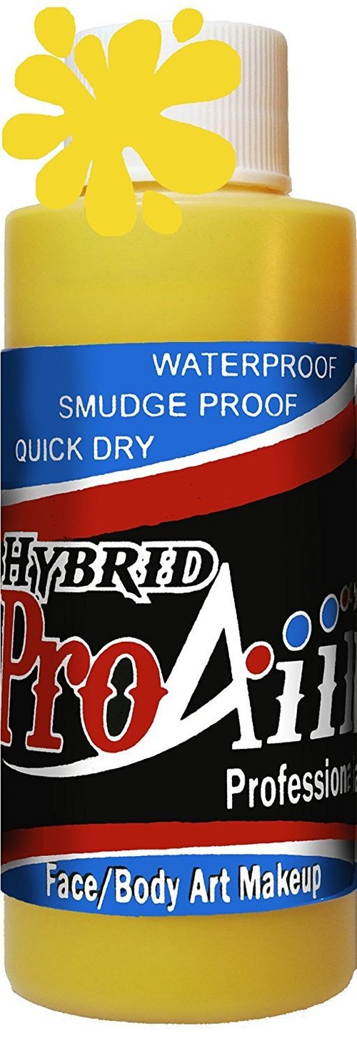 ProAiir Face and Body Painting Makeup - 4oz (120ml) Yellow