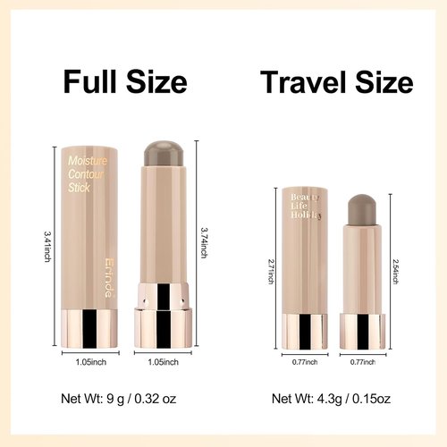 Erinde Cool Toned Contour Stick - Large Capacity Grey Brown Cream for Fair Skin | Smooth, Waterproof & Long Lasting
