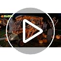 Outdoor Halloween Skeleton & Dog Skeleton with Glowing Chain - Weatherproof Decor