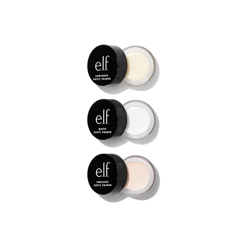 e.l.f. Cosmetics Putty Primer Trio - Poreless, Matte & Luminous Finish | Travel Size, 0.14 Oz Each