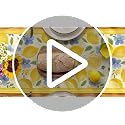 Yellow 13x120 Inch Summer Table Runner - Lemon Flowers Polyester Home Decor