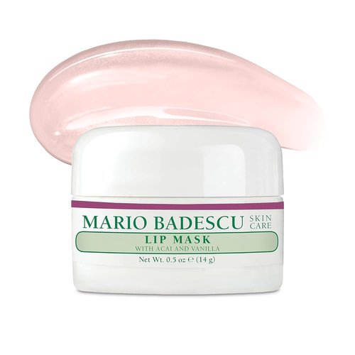 Mario Badescu Lip Mask - Overnight Treatment with Coconut Oil & Shea Butter for Soft, Hydrated Lips