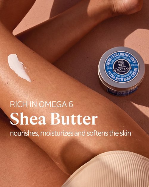 L’Occitane Ultra Rich Shea Butter Body Cream - Nourishing Moisturizer for Dry Skin | Refillable & Vegan