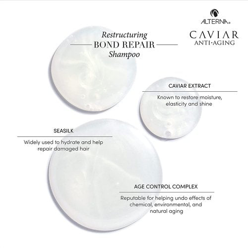 Alterna Caviar Anti-Aging Shampoo - Restructuring Bond Repair Formula | 8.5 oz (2-Pack)