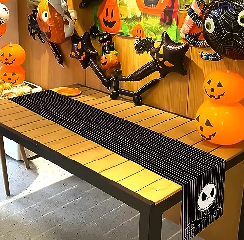 Halloween Jack-o'-Lantern Table Runner 13 x 72 Inches - Birthday & Christmas Party Decor