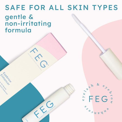 FEG Eyebrow Enhancer Growth Serum for Thicker Brows | Natural Brow Enhancing Serum for Growing and Thickening Eyebrows | Stimulates Natural Growth | 3-Pack of 3ml Tubes
