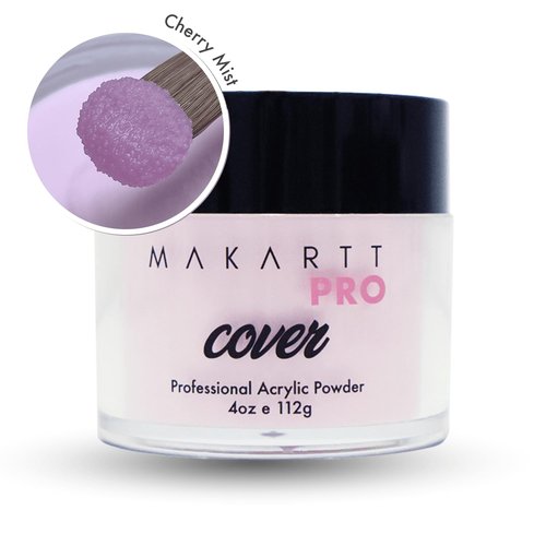 MakarttPro Acrylic Powder - 4oz Nail Cover for Extensions | Professional Quality in Cherry Mist