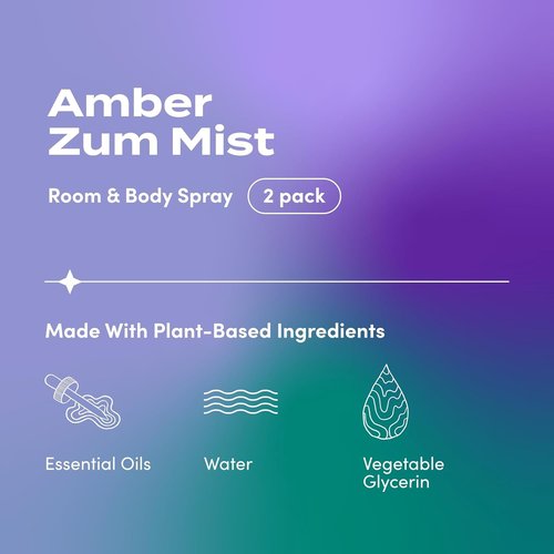 Indigo Wild Zum Mist Room & Body Spray - Aromatherapy Essential Oil - Amber Scent - 4 fl oz (2 Pack)