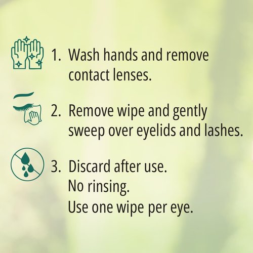 PURELID 100PCs Tea Tree Eyelid Wipes – Cleaning Eye Wipes for People with Dry Eyes & Allergies – Gentle Eyelid Cleanser with Hyaluronic Acid, Chamomile and Aloe – Individually Wrapped & Biodegradable