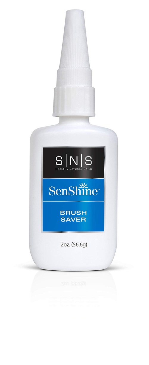 SNS Nail Polish Remover for Nail Dip Powder, SenShine Brush Saver Refill - Maintains Soft & Clean Brushes Between Applications-Travel Size Gel Nail Polish Remover for Hardened Brush Bristles - 2 FL OZ