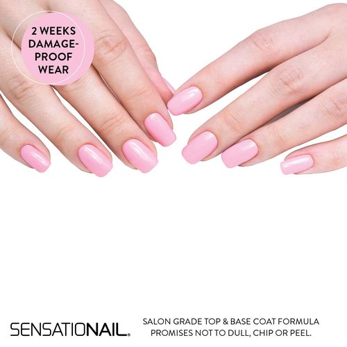 Sensationail Base and Top Coat Gel Polish Refill Kit - Includes Gel Primer, Black, 0.37 Fl Oz (Pack of 2)