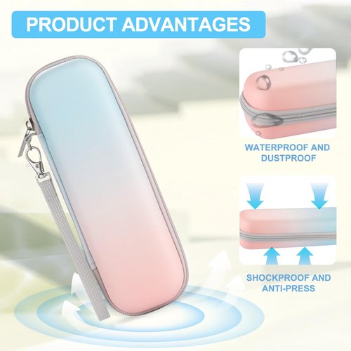 TUNYINSH Toothbrush Travel Case for Oral B/Oral-B Pro 1000 1500 5000 7000 7500 9600/ Philips Sonicare 4100 5100 1100 6100 5300 Electric Toothbrush, Portable Hard Protective Storage Bag (Gradient)