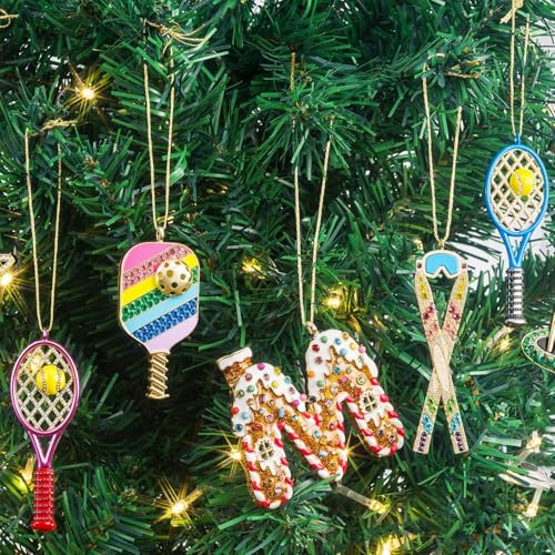 Red House Letter Christmas Ornament - Sparkling Holiday Tree Decoration - Variation: J