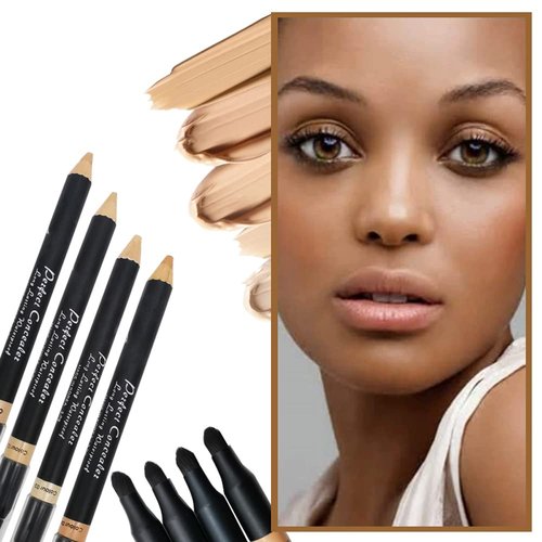 AKARY Concealer Pencil - 2-in-1 Dual-Sided Eyebrow & Face Highlighter Stick | Waterproof Foundation for Dark Circles & Acne Marks - Soft Skin Tone