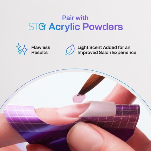 STG Nail Acrylic Systems EMA Monomer – MMA-Free, Primerless, Non-Yellowing Nail Liquid, Purple,8oz