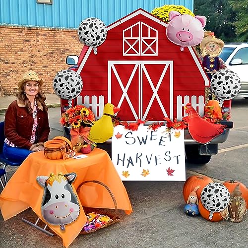 Farm Theme Trunk or Treat Decoration Set with Animal Balloons & Banner