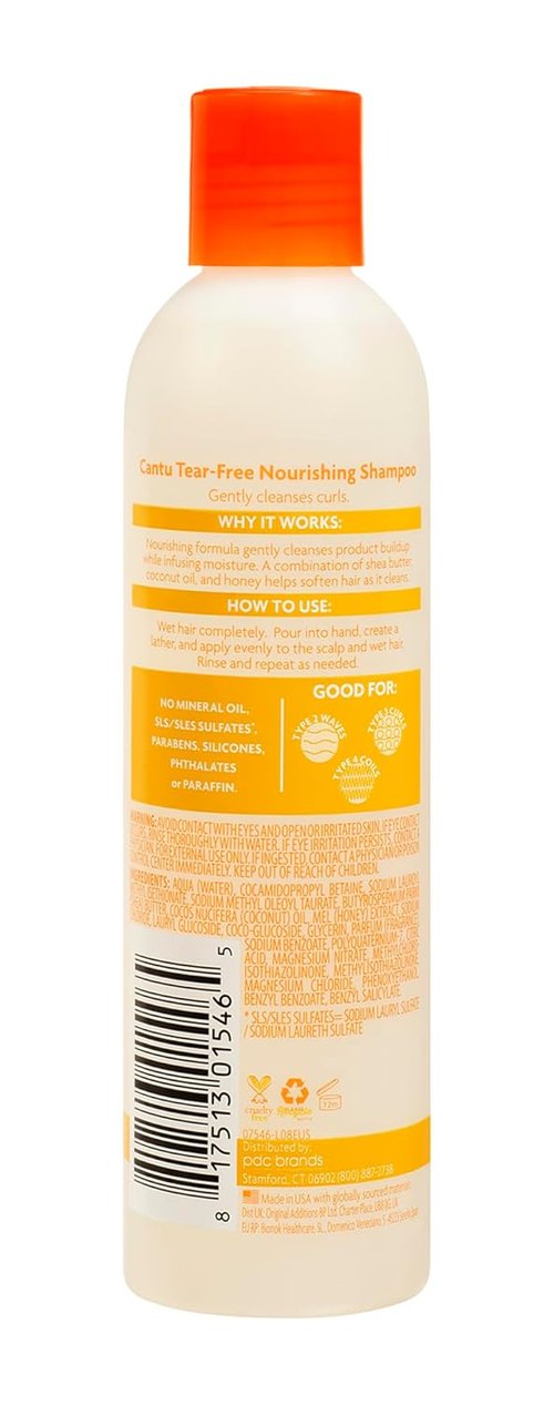 Cantu Care for Kids Nourishing Coconut Shampoo - Tear-Free Formula, 8 Fl Oz