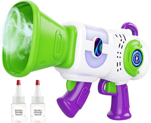 Resosese Fart Gun - Fun Blaster Toy with Real Fog Rings, Unique Scents & Color-Changing Lights | Perfect Christmas Gift for Kids