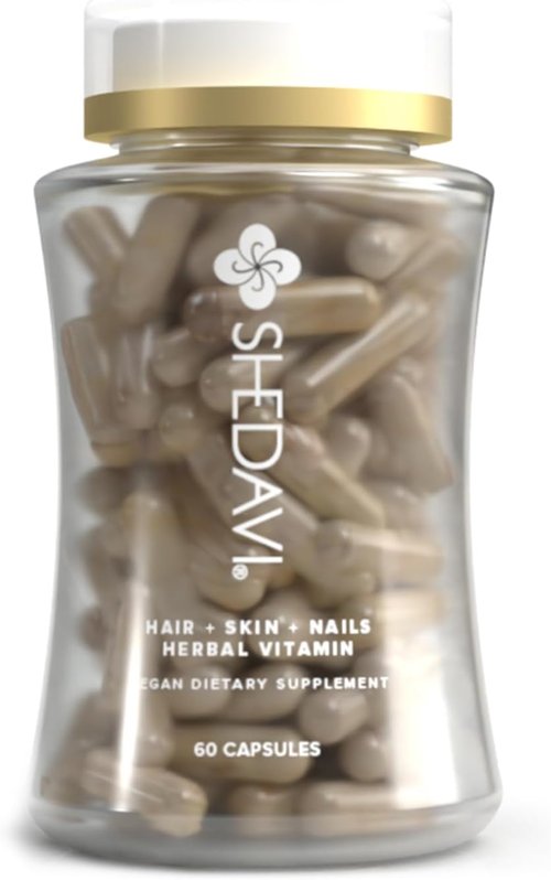 Shedavi Iconic Natural Hair Vitamins - Fast Hair Growth & Thicker Hair | Vegan Supplements (60 Capsules)