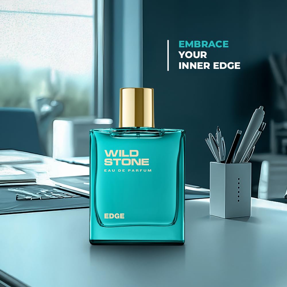 Wild Stone Edge Eau De Parfum - Intense Long-Lasting Luxury Fragrance for Men | 3.38oz (100ml)