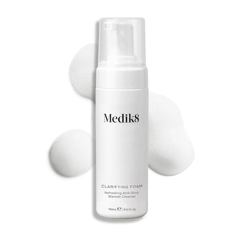 Medik8 Clarifying Foam - Gentle AHA & BHA Exfoliating Face Cleanser with Salicylic Acid - 5 oz