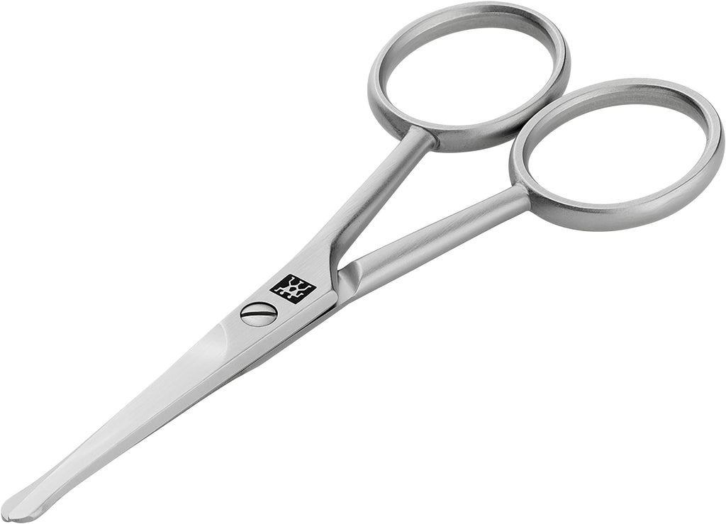 ZWILLING Nose Ear Hair Scissors (straight cutting edge, rounded tip for safe cutting, ergonomic shape), Premium, 4 in