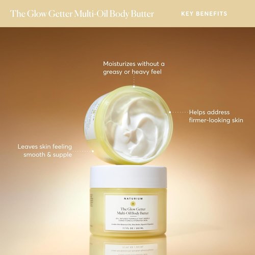 Naturium Whipped Multi-Oil Body Butter - Firming Cream & Moisturizer with Shea Butter | 7.7 fl oz