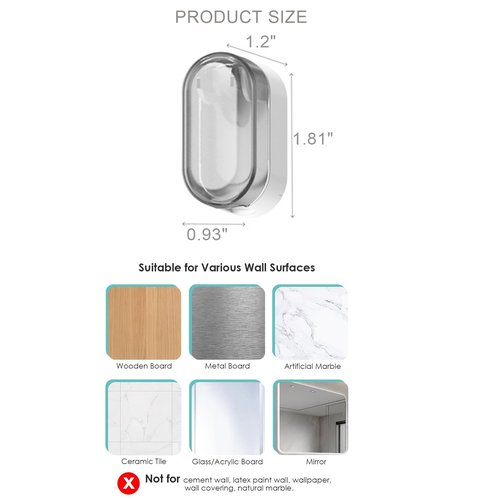 BALUCA 3 PCS Travel Toothbrush Head Covers Caps, Tooth Brush Protector Case Wall Mounted Hanging Rack Organizer for Travel, Camping, Bathroom, School, Business (Grey)