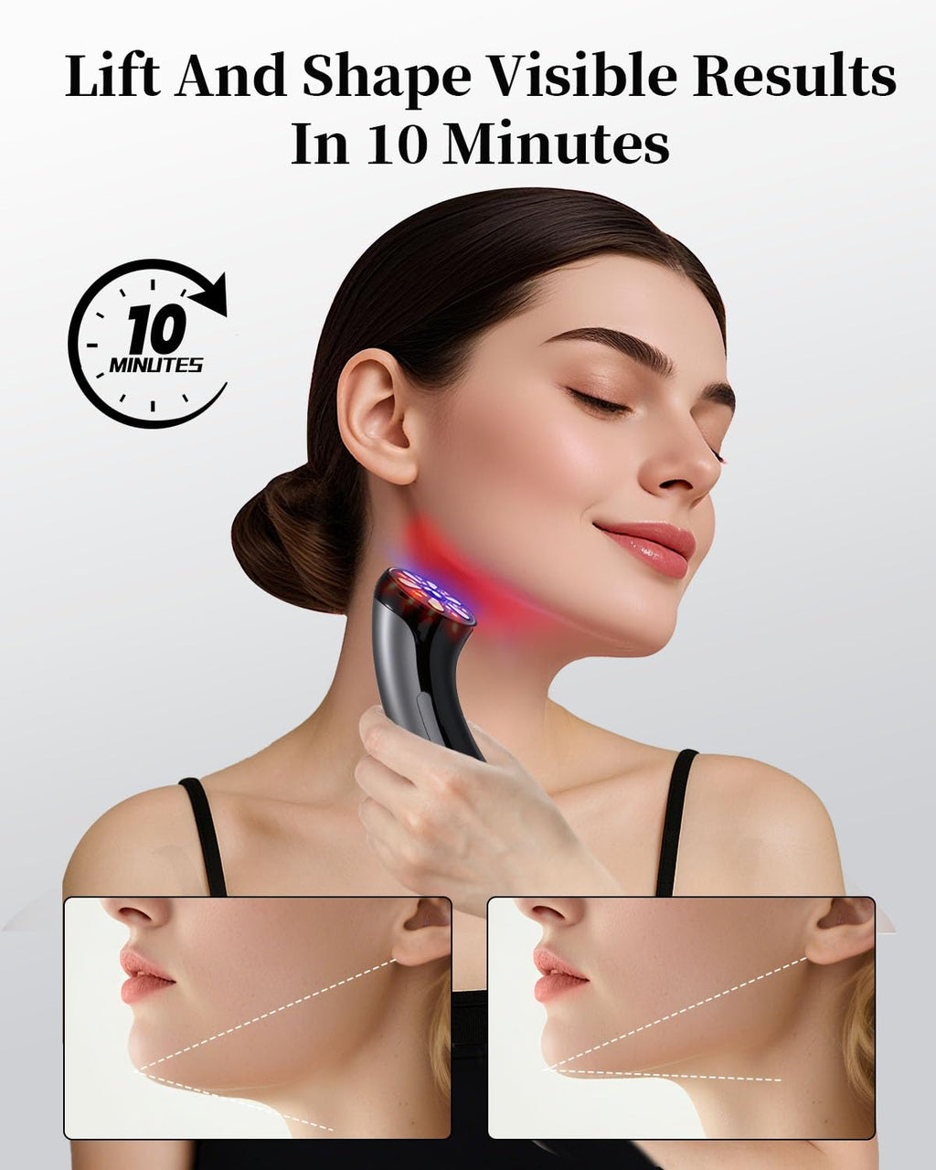 XIAOCHI 4-in-1 Facial Massager for Face & Neck – Skin Rejuvenation, Lifting & Tightening – Reduces Wrinkles & Puffiness, Enhances Infusion