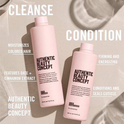 Authentic Beauty Concept Glow Cleanser - Preserves Color & Seals Cuticle for Color Treated Hair | Vegan & Sulfate-Free