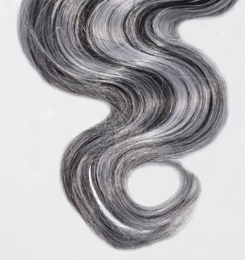 Cklikeb Human Hair Bundles P4/Grey Color Body Wave Bundles Unprocessed Brazilian Virgin Human Hair 16 18 20 Inch 3 Bundles Quick Weave Human Hair Extensions 300g (P4/GREY Body Wave, 16 18 20)