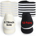 Yeios Disposable Slippers for Guest 12 Pairs Hotel Slippers Spa Slippers for Travel,0.78inch Extra Thick Sole 180GSM Coral Fleece Non-slip Reusable Washable,Two Size for Women and Men Beige and Black