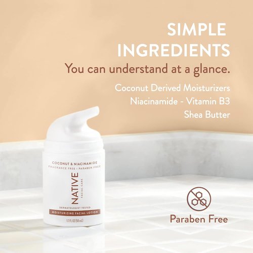 Regine Switzerland Daily Facial Moisturizer - Hydrating Cream with Vitamin B3 & Coconut, 1.7 fl oz