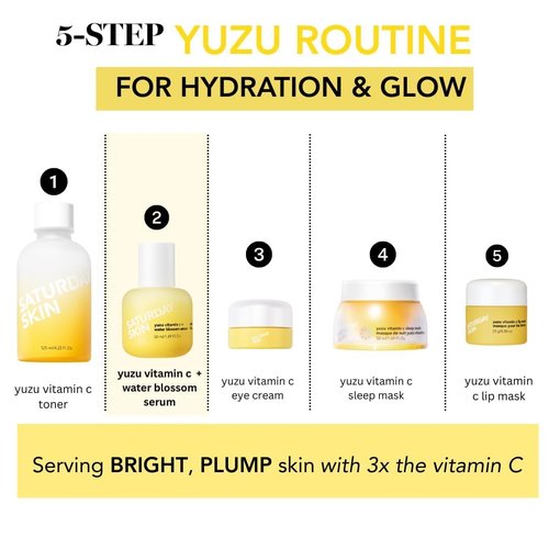 Saturday Skin Yuzu Vitamin C Serum for Face – Brightening Serum Hyaluronic Acid, Peptides & Niacinamide, Vitamin C Glass Skin Peptide Serum, Korean Beauty Vitamin C Serum, Korean Skin Care (50 ml)
