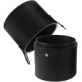 Beaupretty PU Leather Case Makeup Brush Holder with Lid Cosmetic Storage Bucket Brush Box Cup for Women Black