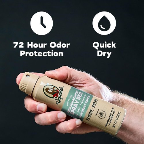 Dr. Squatch Natural Men's Deodorant - Quick-Dry, Aluminum-Free, Dermatologist-Tested - Fresh Falls & Rainforest Rapids, 4oz (2-Pack)