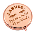 Lash Artist Gift Lash Tech Gifts Compact Mirror for Lash Technician Eyelashes Artist Gift Beautician Gifts Funny Presents for Women Folding Makeup Mirror for Best Friend Graduation Birthday