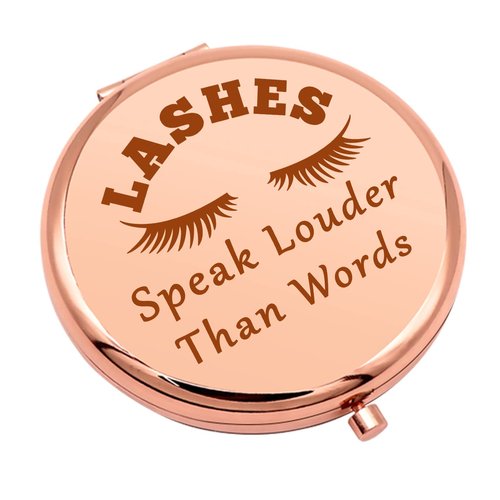 Lash Artist Gift Lash Tech Gifts Compact Mirror for Lash Technician Eyelashes Artist Gift Beautician Gifts Funny Presents for Women Folding Makeup Mirror for Best Friend Graduation Birthday